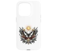 Illustration botanique du Soleil Papillon Mystique Coque pour iPhone 15 Pro