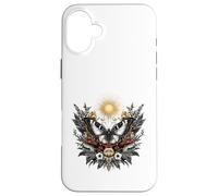 Illustration botanique du Soleil Papillon Mystique Coque pour iPhone 16 Plus