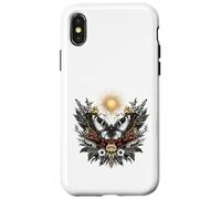 Illustration botanique du Soleil Papillon Mystique Coque pour iPhone X/XS
