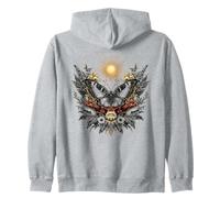 Illustration botanique du Soleil Papillon Mystique Sweat à Capuche