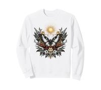 Illustration botanique du Soleil Papillon Mystique Sweatshirt
