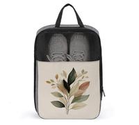 Illustration botanique simple, sac à chaussures vintage pour voyage, usage quotidien, sac de rangement anti-poussière pour chaussures de golf