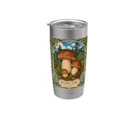 Illustration botanique vintage champignon cèpes Gobelet isotherme en acier inoxydable double paroi