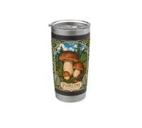 Illustration botanique vintage champignon cèpes Gobelet isotherme en acier inoxydable double paroi