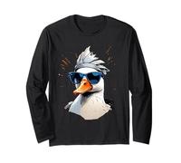 Illustration Canard avec Lunettes Style Splash Art Manche Longue