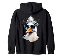Illustration Canard avec Lunettes Style Splash Art Sweat à Capuche