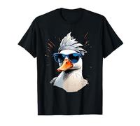 Illustration Canard avec Lunettes Style Splash Art T-Shirt