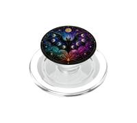 Illustration céleste Chauve-Souris Gothique Phase de Lune PopSockets PopGrip pour MagSafe