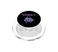 Illustration Chauve-Souris Violette Winging it PopSockets PopGrip pour MagSafe