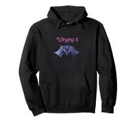 Illustration Chauve-Souris Violette Winging it Sweat à Capuche