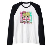 Illustration colorée de Flocons de Neige Roi Casse-Noisette Manche Raglan