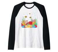 Illustration colorée de la Vie océanique de récif de Corail Manche Raglan