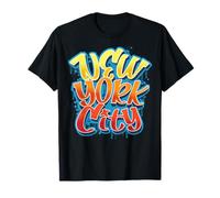 Illustration colorée de la Ville de New York Graphique Graffiti T-Shirt