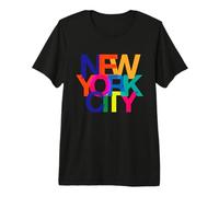 Illustration colorée de la Ville de New York Graphique Graffiti T-Shirt Haut de Gamme