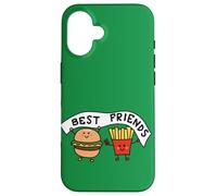 Illustration Cool drôle Best Friends Burger et Frites Coque pour iPhone 16