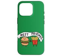 Illustration Cool drôle Best Friends Burger et Frites Coque pour iPhone 16 Pro