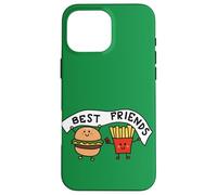 Illustration Cool drôle Best Friends Burger et Frites Coque pour iPhone 16 Pro Max