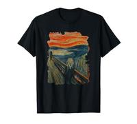 Illustration cool The Scream Famous Painting Distressed T-Shirt