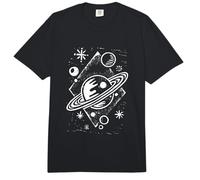 Illustration Cosmique de la planète Saturne | Espace Abstrait Comfort Colors Adult Heavyweight T-Shirt