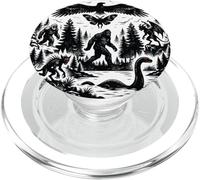 Illustration Cryptid Legends Paranormal Mystery Night PopSockets PopGrip pour MagSafe