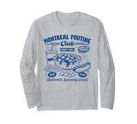 Illustration culinaire Vintage du Montreal Poutine Club Manche Longue