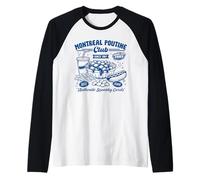 Illustration culinaire Vintage du Montreal Poutine Club Manche Raglan