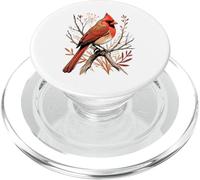Illustration d’Un Cardinal Rouge sur Une Branche PopSockets PopGrip pour MagSafe