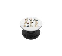 Illustration d'activités de Camping Corgi - Randonnée en Plein air PopSockets PopGrip Adhésif