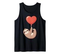 Illustration d'amour en Ballon Mignon Paresseux Tenant Un cœur Débardeur
