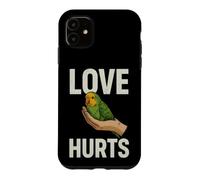 Illustration d'amour Sarcastique Qui Fait Mal en Disant avec Une Perruche Coque pour iPhone 11