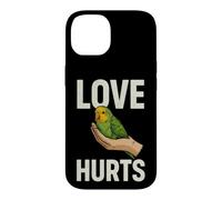 Illustration d'amour Sarcastique Qui Fait Mal en Disant avec Une Perruche Coque pour iPhone 14