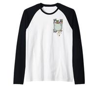 Illustration d'animal Mignon de Poche de Raton Laveur Manche Raglan