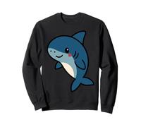 Illustration d'animaux Marins de Dessin animé Mignon Requin Kawaii Sweatshirt