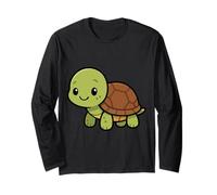 Illustration d'animaux Marins de Dessin animé Tortue Kawaii Manche Longue