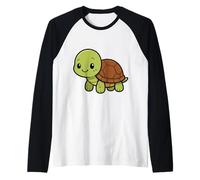 Illustration d'animaux Marins de Dessin animé Tortue Kawaii Manche Raglan