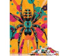Illustration d'araignée vibrante Arachnides dans Un Style Pop Art Audacieux Puzzle d'art d'araignée coloré Puzzle en Carton de qualité supérieure Amusant 1000 pièces (38x26cm)