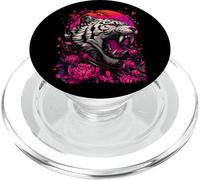 Illustration d'art Japonais Floral Tigre PopSockets PopGrip pour MagSafe