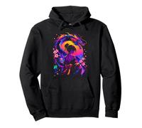 Illustration d'art Japonaise Sakura Dragon Geisha Sweat à Capuche