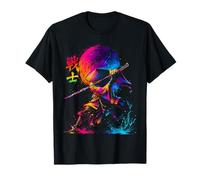 Illustration d'art Splash Art Guerrier samouraï Japonais T-Shirt