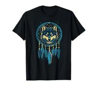 Illustration d'attrape-rêves de loup amérindien T-Shirt