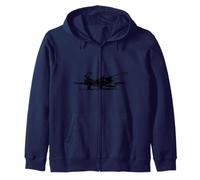 Illustration d'avion Vintage avec attrait Classique DC-3 Sweat à Capuche