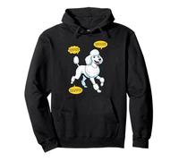 Illustration de Bande dessinée Pop Art Caniche Blanc Sweat à Capuche