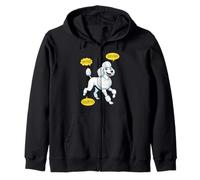 Illustration de Bande dessinée Pop Art Caniche Blanc Sweat à Capuche