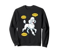 Illustration de Bande dessinée Pop Art Caniche Blanc Sweatshirt
