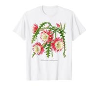 Illustration de Cactus en arête de Poisson Selenicereus anthonyanus T-Shirt Graphique avec Valeur