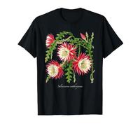 Illustration de Cactus en arête de Poisson Selenicereus anthonyanus T-Shirt Graphique avec Valeur, Homme, Noir, M