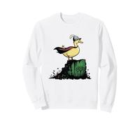 Illustration de Canard Chevalier héroïque dans Une Cape et Un Casque à Plumes Sweatshirt