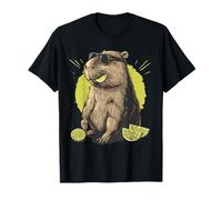 Illustration de Capybara - Motif animal de la faune - Motif : Amoureux de citron vert T-Shirt