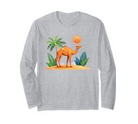 Illustration de Chameau de Style bohème dans Le désert avec Le Soleil Manche Longue