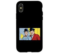 Illustration de Chapeau Melon rétro Pop Art comédique Classique Duo Coque pour iPhone X/XS